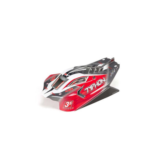 ARRMA 1/10 Painted and Trimmed Body with Decals, Red: TYPHON 4X4 BLX (ARA402274)