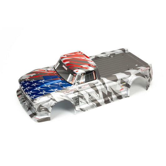 Arrma Painted Body, Silver/Red: INFRACTION 6S BLX (ARA410006)