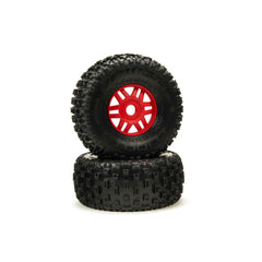ARRMA dBoots 'Fortress' Tire Set Glued, Red (2) (ARA550065)