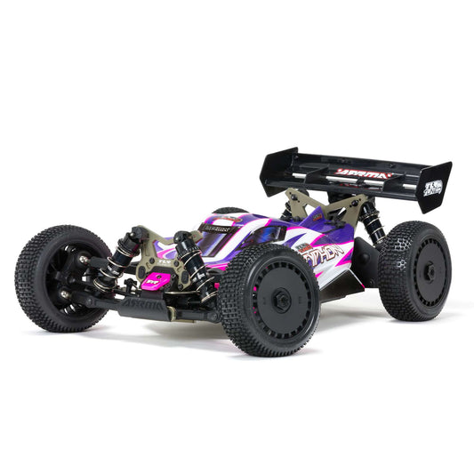 ARRMA 1/8 TLR Tuned TYPHON 4WD Roller Buggy, Pink/Purple (ARA8306)