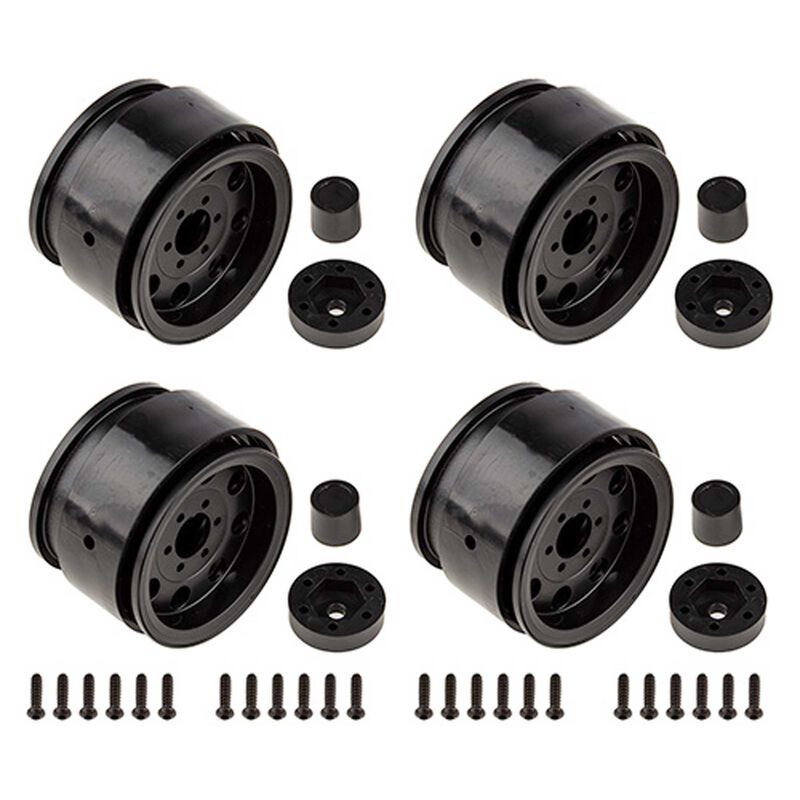 Team Associated The Ocho 1.90" Wheels, Black (2): Enduro (ASC42109) Horizon Hobby