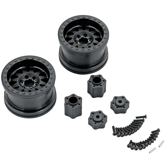 Axial (AX31178) 1/10 Method IFD 2.2 Beadlock Wheels, 12mm Hex, Black (2) (AXIC8086)