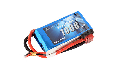 Gens Ace 1000mAh 2S 45C Lipo Battery Pack with Deans plug