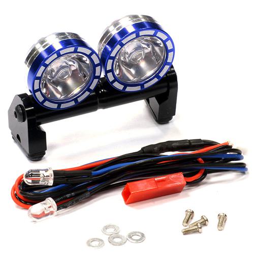 Integy Alloy Roof Top Spot Light Set (2) LED Yellow w/ Metal Housing for 1/10, 1/8, 1/5 (C24231BLUE) Integy