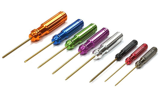 Integy Color Coded Multi-Size Handle Wrench 8pcs Set Ti-Nitride Allen Hex (C24728)