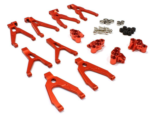 Integy Billet Machined Alloy Conversion Kit for 1/16 Traxxas E-Revo & Summit (C25620RED)