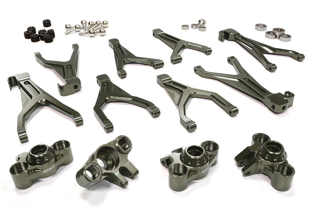 Integy Billet Machined T6 Alloy Conversion Kit for 1/16 Traxxas E-Revo & Summit (C26051GUN) Integy