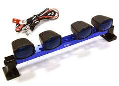 Integy Billet Machined T7 Realistic Roof Top Blue Color Spot Light (4) w/ LED (C26286BLUE)