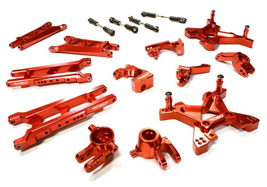 Integy Billet Machined T3 Suspension Kit for 1/10 Stampede 4X4 & Slash 4X4 (non-LCG) (C26319RED)