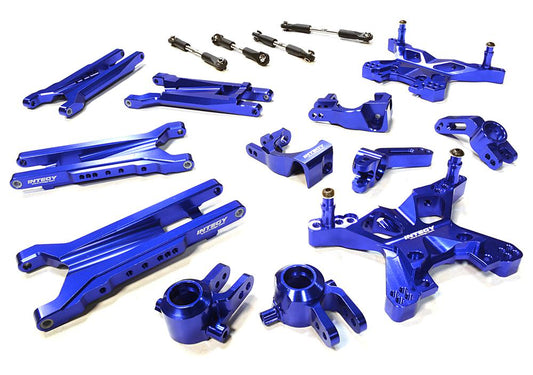 Integy Billet Machined Suspension Kit for Traxxas 1/10 Slash 4X4 (C26396BLUE)