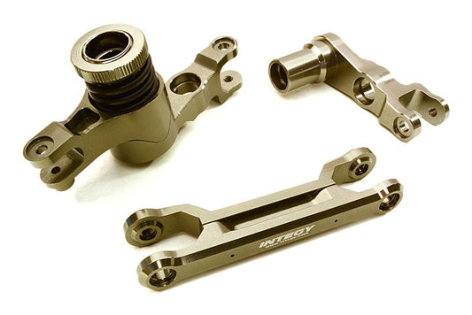 Integy Billet Machined Steering Bell Crank Set for Traxxas X-Maxx 4X4 (C26944GREY)