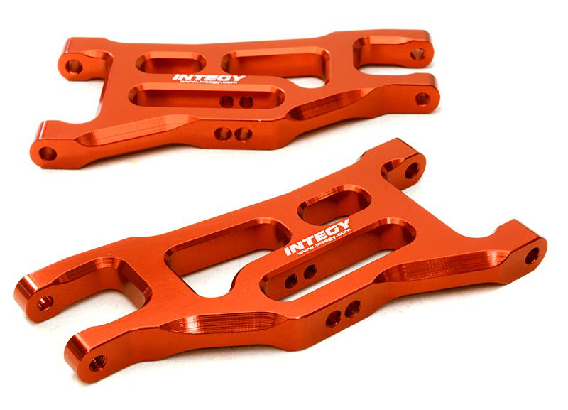 Integy Billet Machined Front Lower Arms for 1/10 Rustler 2WD, Slash 2WD & Stampede 2WD (C27100RED)