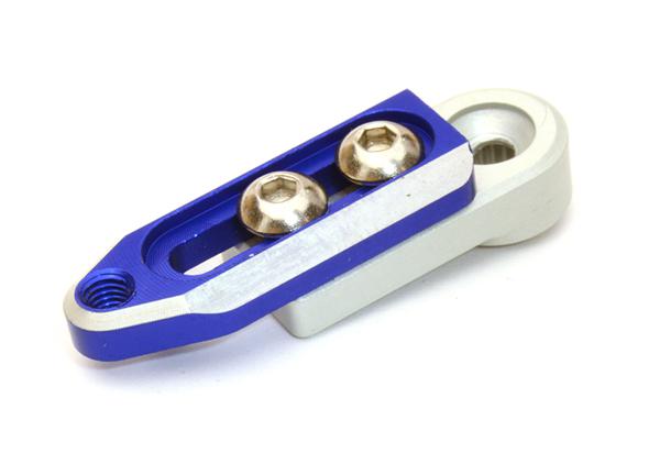 Integy Alloy Machined Adjustable Length Servo Horn 25T for Futaba Servo (r=20-27mm) (C27145BLUE)