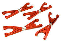 Integy Billet Machined Adjustable Upper Suspension Arms (4) for Traxxas X-Maxx 4X4 (C27194RED)