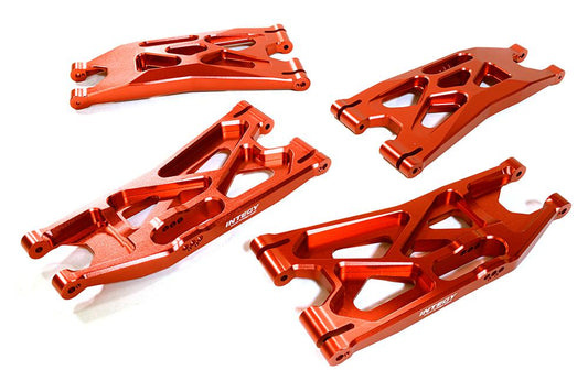 Integy Billet Machined Lower Suspension Arms (4) for Traxxas X-Maxx 4X4 (C27195RED)