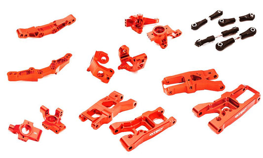 Integy Billet Machined Suspension Kit Conversion for Traxxas 1/10 4-Tec 2.0 (C28347RED)