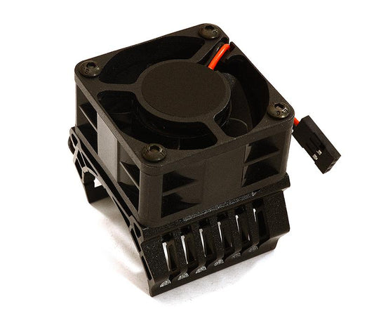 Integy 36mm Motor Heatsink+40x40mm Cooling Fan 16k rpm for Most 1/10 On-Road & Off-Road (C28597BLACK) Integy