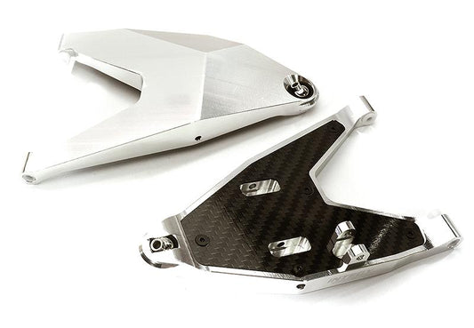 Integy Machined Front Lower Suspension Arms for Traxxas 1/7 Unlimited Desert Racer (C28607SILVER)