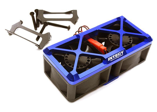 Integy Ultra High Speed Twin Cooling Fan Kit 17k rpm for Traxxas X-Maxx (C28697BLUE)