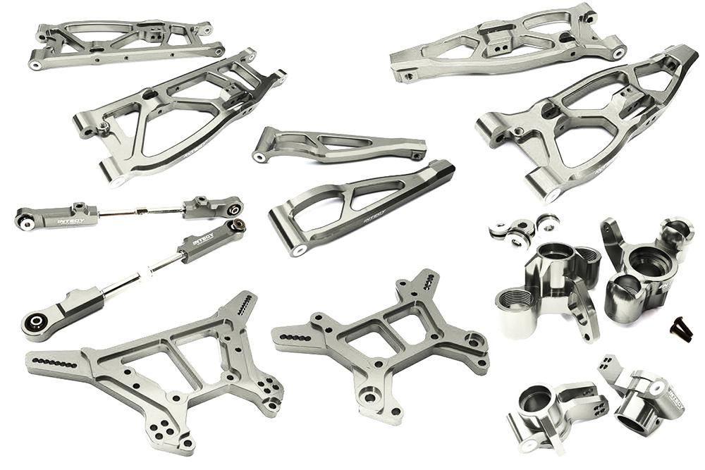 Integy Billet Machined Alloy Suspension Kit for Arrma 1/8 Kraton 6S BLX (C28729GREY) Integy