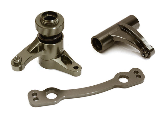 Integy Billet Machined Alloy Steering Bell Crank Set for Arrma 1/8 Kraton 6S BLX (C28815GREY) Integy