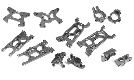 Integy Billet Machined Alloy Suspension Set for Losi 1/10 Lasernut U4 4WD Brushless RTR (C31332GREY) Integy