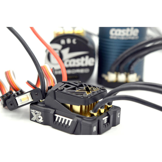 Castle Creations Mamba Micro X2 Crawler Waterproof Sensored Combo w/1900Kv Slate (CSE010017101)