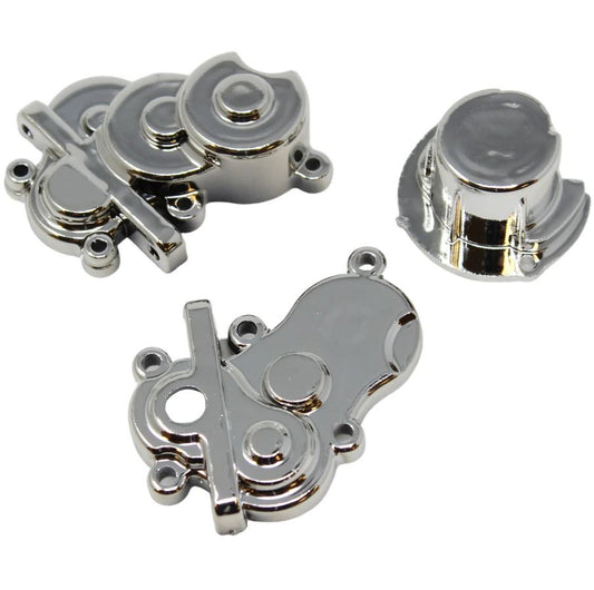 Redcat Transmission Case w/ Gear Cover (Chrome) (1 set) (RER14525)