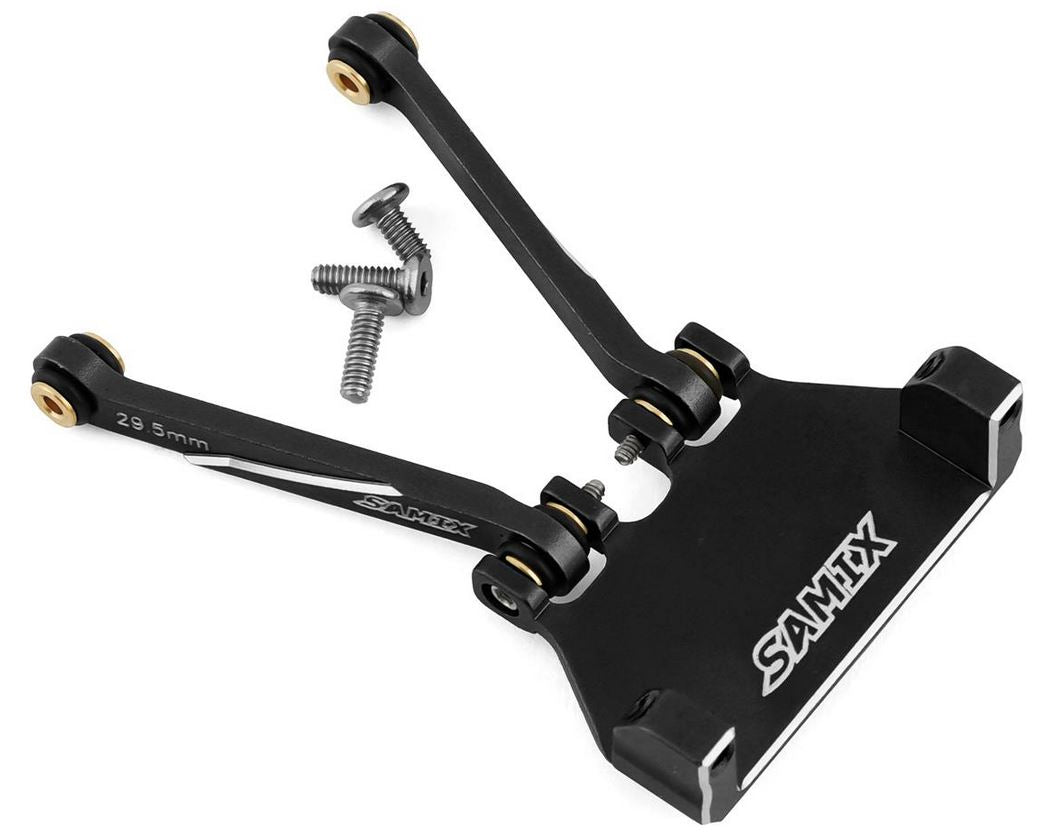 Samix SCX24 Aluminum 4-Link Servo Mount w/29.5mm Links (Black) (EcoPower/Emax)