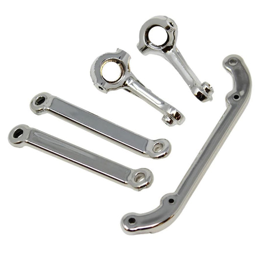 Redcat V2 Steering Arms L/R and V2 Toe Links (Chrome) (1set) (RER14523)