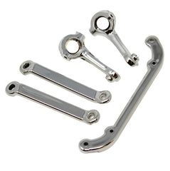 Redcat V2 Steering Arms L/R and V2 Toe Links (Chrome) (1set) (RER14523)