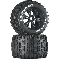 Duratrax  Lockup MT 3.8" Mounted Black (2) (DTXC3578)