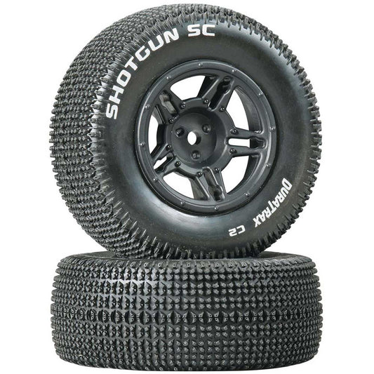 Duratrax Shotgun SC Tire C2 Mounted Rear Slash (2)  (DTXC3687)