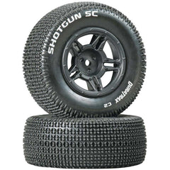 Duratrax Shotgun SC Tire C2 Mounted Rear Slash (2)  (DTXC3687)