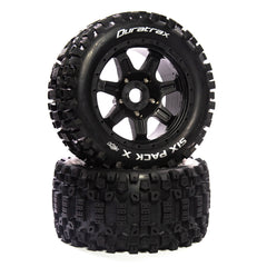 Duratrax Six Pack X Belted Mounted Black 24mm Kraton 8S (2) (DTXC5587)