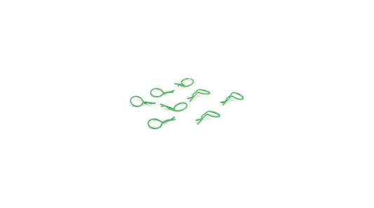 Dynamite Bent Body Clips Green (8) (DYN5554)