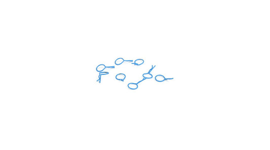 Dynamite Bent Body Clips Blue (8) (DYN5555)
