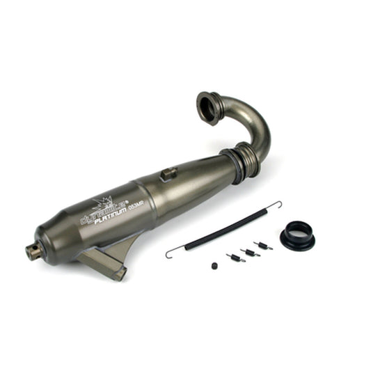 Dynamite 1/8 053 Mid-Range Inline Exhaust Sys: Hard Anodized (DYNP5003)