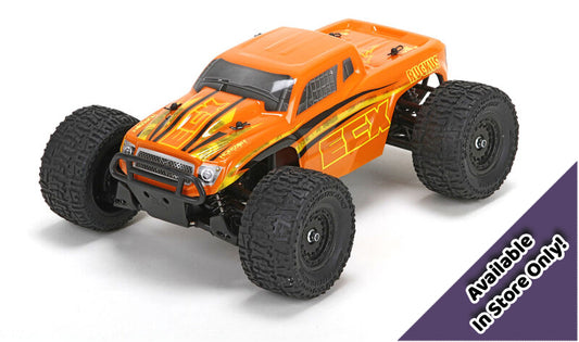 ECX 1/18 Ruckus 4WD Monster Truck RTR, Orange/Yellow (Available in-store Only) (ECX01000)