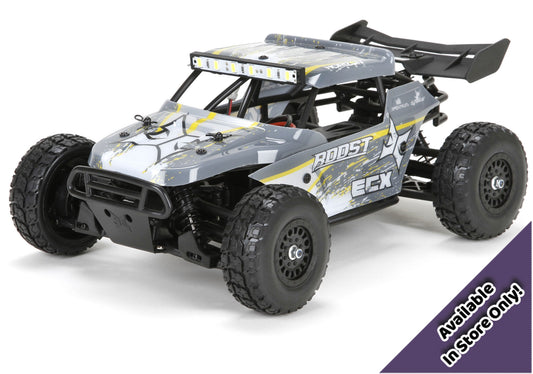ECX 1/18 Roost 4WD Desert Buggy RTR, Grey/Yellow (Available In-store Only) (ECX01005)