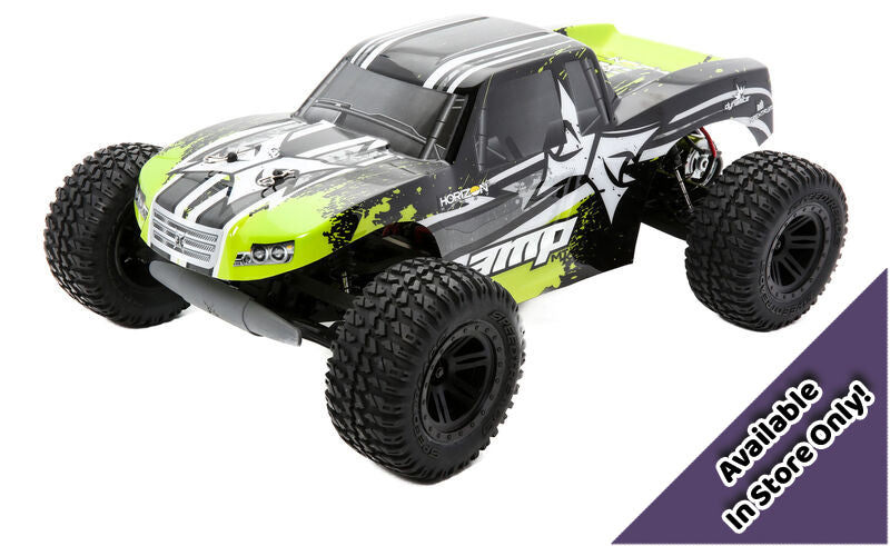 ECX 1/10 AMP MT 2WD Monster Truck Brushed RTR, Black/Green (Available in-store Only) (ECX03028)