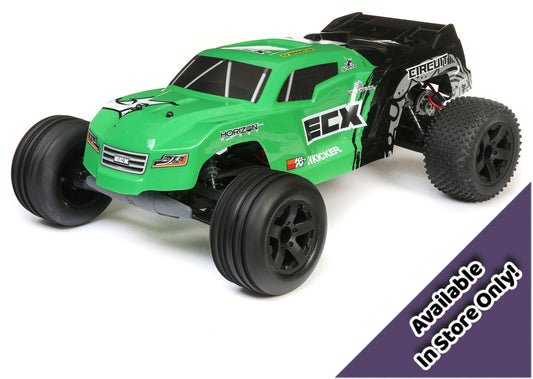 ECX 1/10 Circuit 2WD Stadium Truck Brushed RTR, Green (Available in-store only) (ECX03430T2)