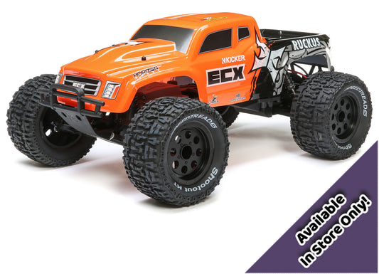 ECX 1/10 Ruckus 2WD Monster Truck Brushed RTR, Orange (Available in-store Only) (ECX03431T2)