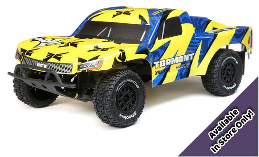ECX 1/10 Torment 2WD SCT Brushed RTR, Yellow/Blue (Available in-store Only) (ECX03433)