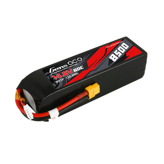 Gens ace 14.8V 60C 4S 8500mAh Lipo Battery Pack with XT60 (GEA85004S60X6GT)