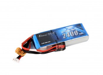 Gens Ace 2400mAh 7.4V RX 2S1P Lipo Battery Pack with JST-SYP Plug