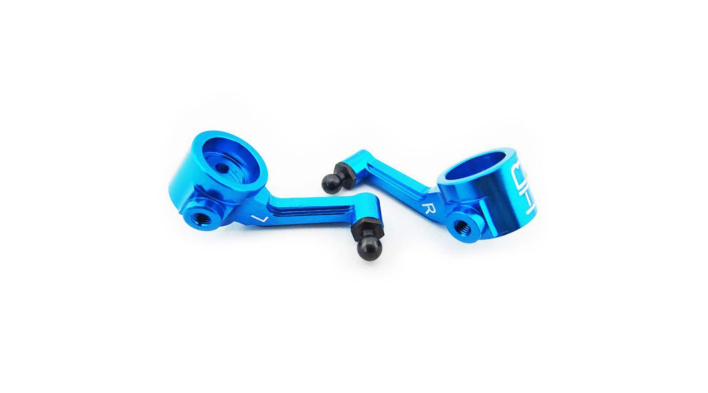 Hot Racing Aluminum Steering Blocks, Blue: ECX 2WD (HRAECT2106)
