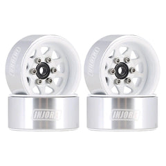 INJORA 1.0" Negative Offset 3.78mm Deep Dish Stamped Steel Wheel Rims for 1/24 RC Crawlers (4) (W1004)