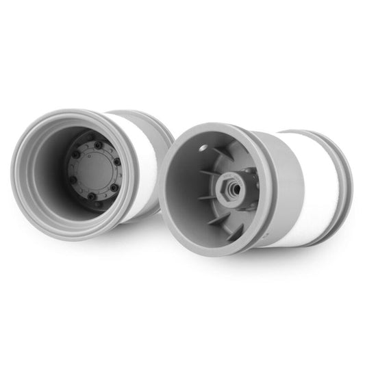 JConcepts Tribute 2.6 x 3.6 Monster Truck Wheel, Silver (2) JCO3377S