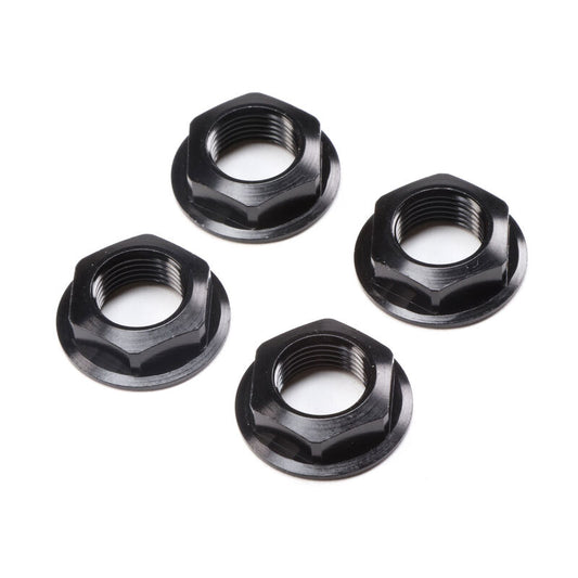 Losi 17mm Flanged Wheel Nut Black (4): Super Rock Rey (LOS252112)